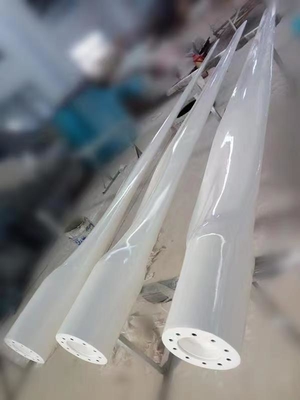 500 Kilogramos de palas de turbina eólica de FRP, tipo de pala retorcida, hechas de plástico reforzado con fibra