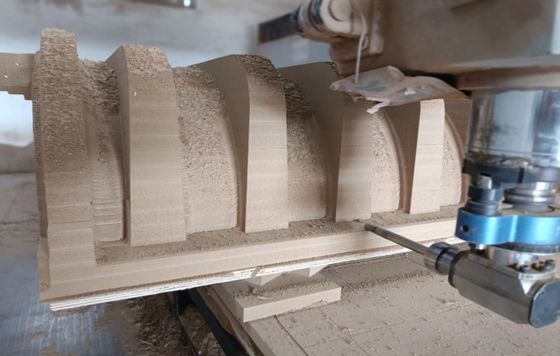 Muela de molde de madera de balsa CNC para el GFRP