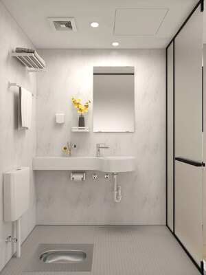 lavabo de tocador SMC moldeado de una sola pieza lavabo SMC ligero y duradero