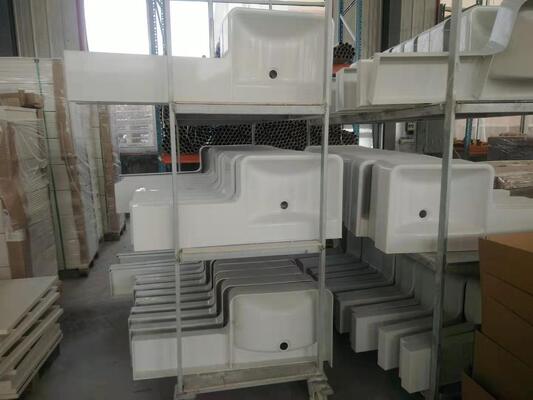 lavabo de tocador SMC moldeado de una sola pieza lavabo SMC ligero y duradero